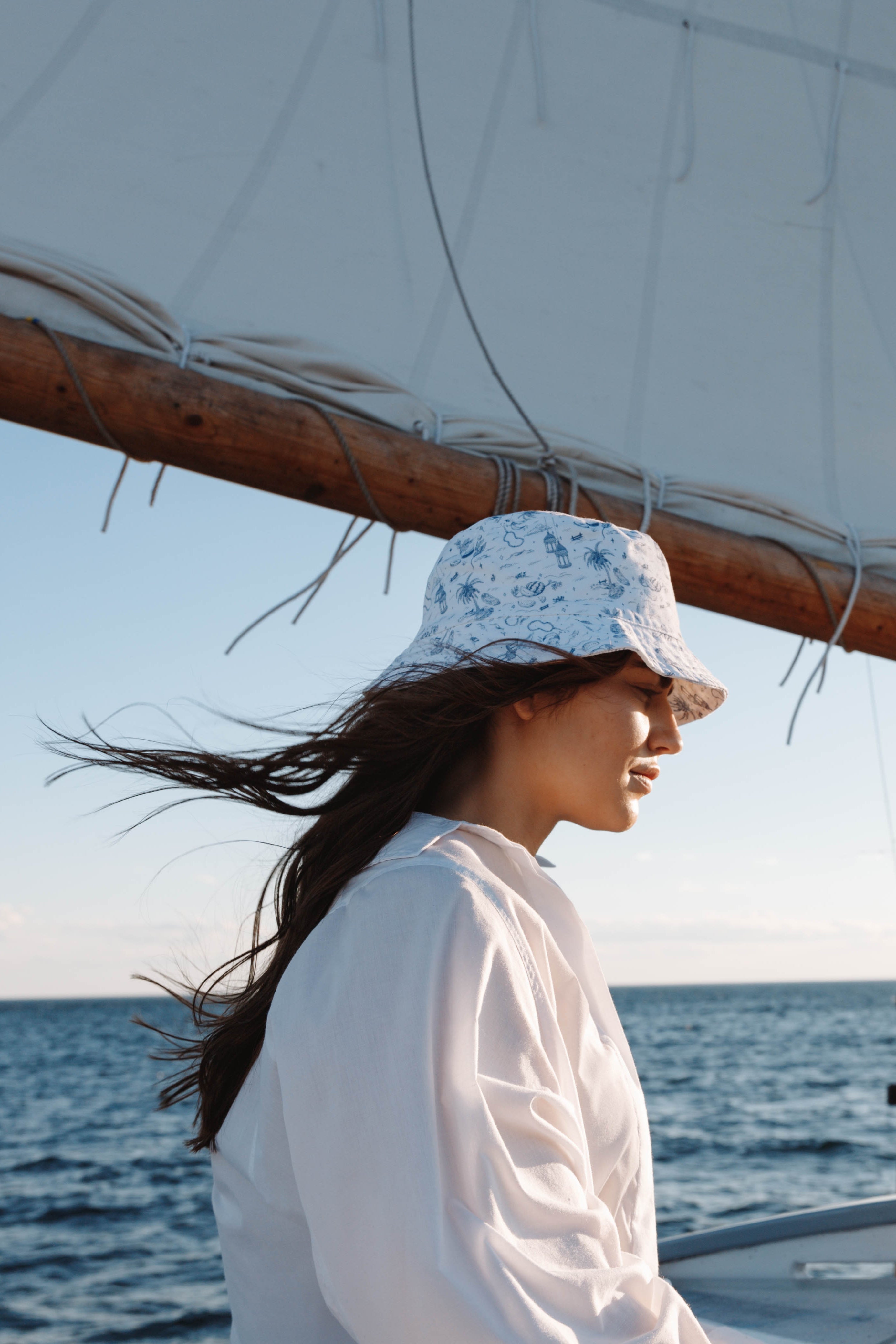 Toile Print Cotton Bucket Hat – AMEERA