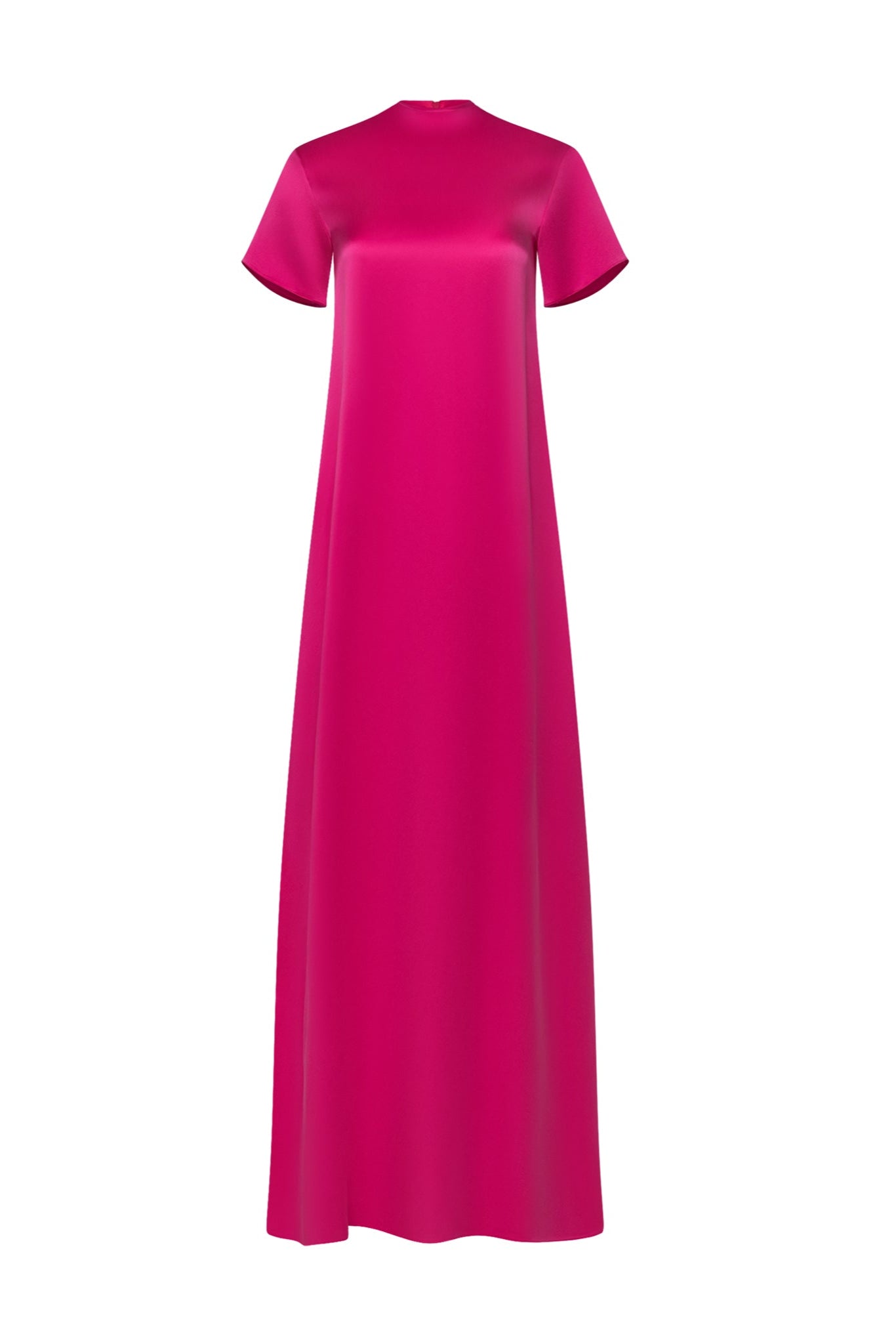 chinese dress ladies Women's Pink Satin Maxi Dress